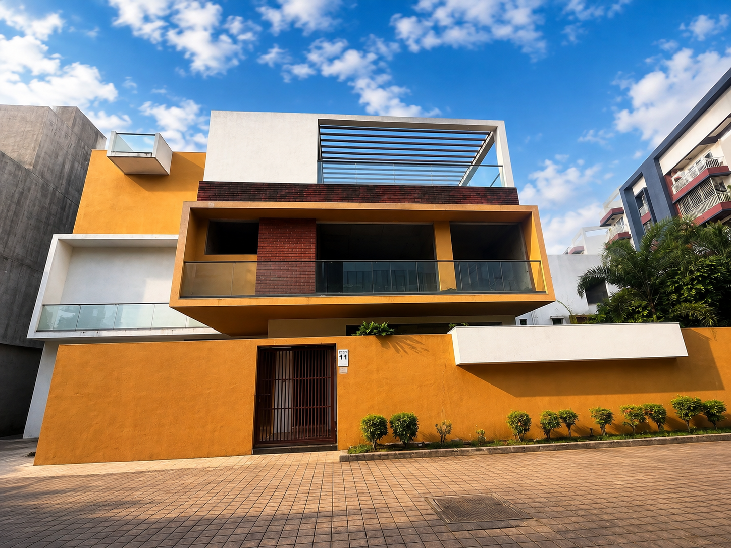 Divino bungalow elevation with landscaped forecourt — actual image