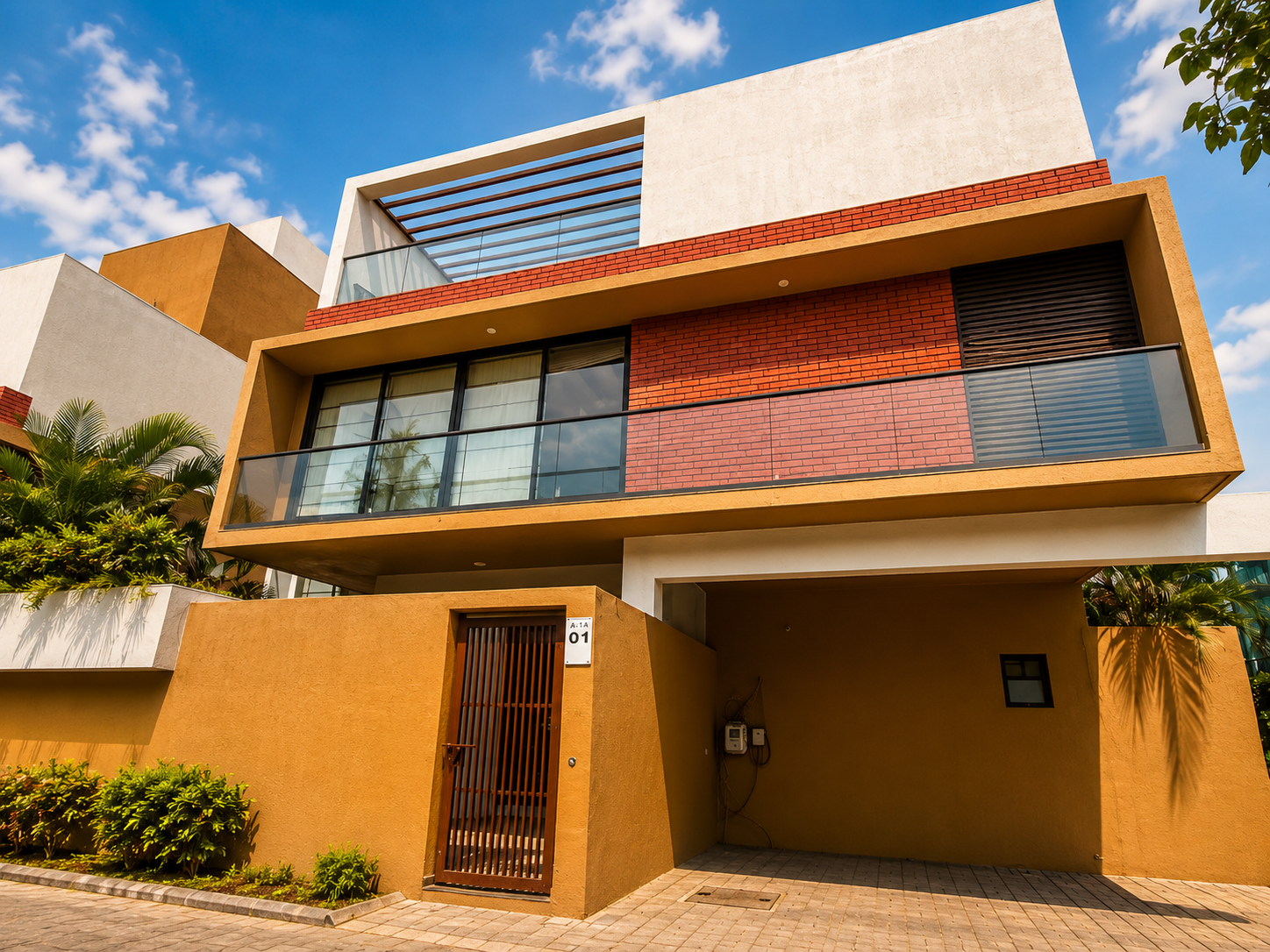 Alta bungalow front elevation with private parking — actual image